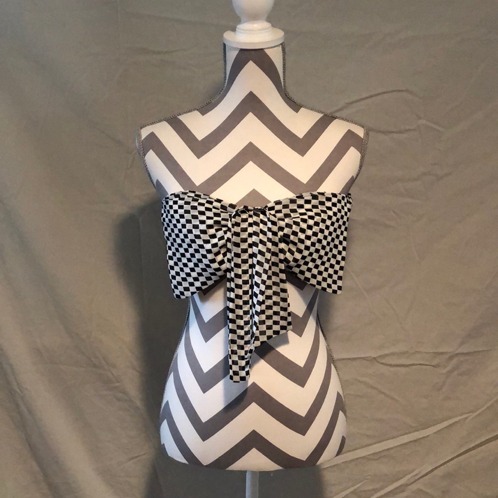 NWOT Checkered Pinup Bandeau